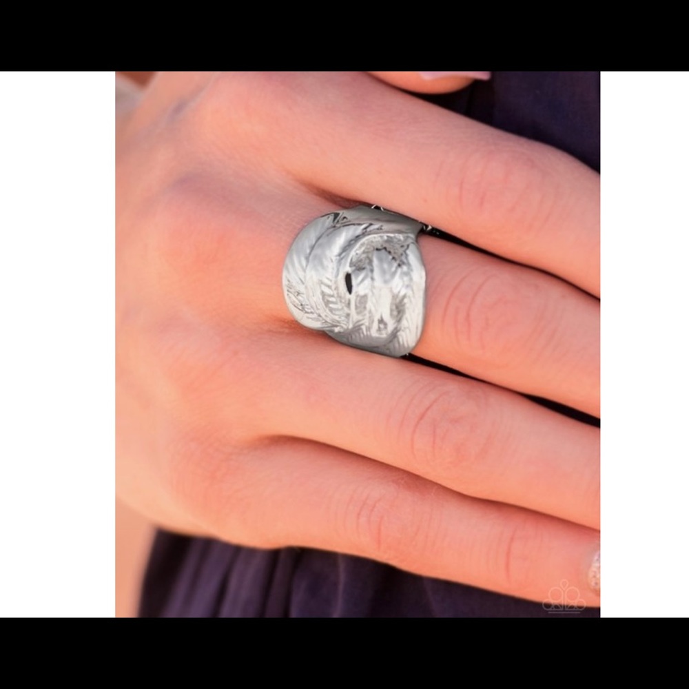 3/$10 “Feathers Will Fly” silver ring